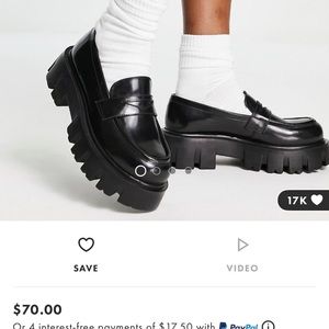 ASOS design max leather chunky loafer